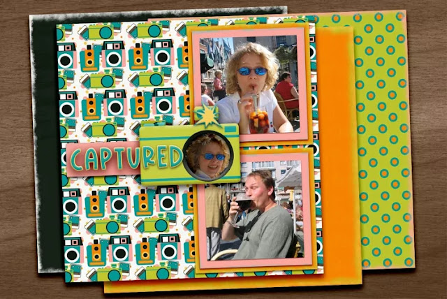 bright scrapbook layout