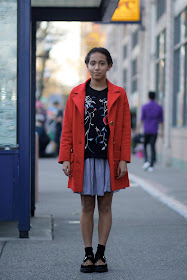 kenya lovelace leopard creepers red trench coat broadway seattle street style fashion it's my darlin' swiss braid