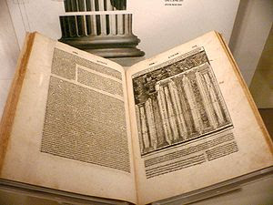 Imagem do livro De Architectura de Vitruvius via Wikipedia