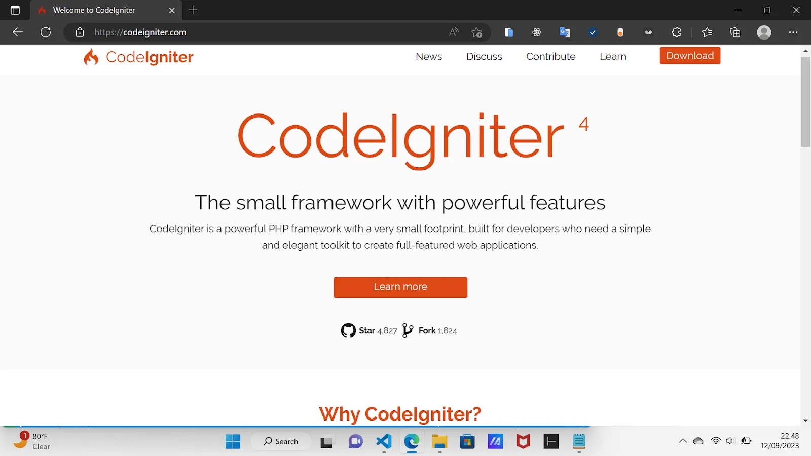 halaman website codeigniter