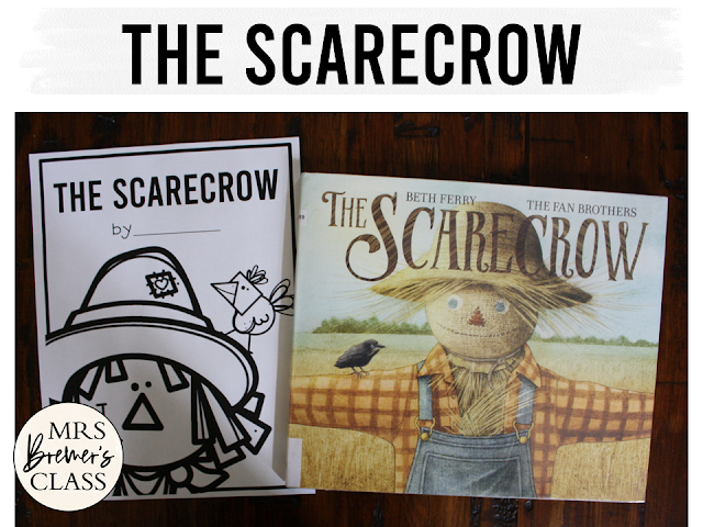 The Scarecrow book activities unit with book companion worksheets, literacy printables, lesson ideas, and a craft for fall in Kindergarten and First Grade