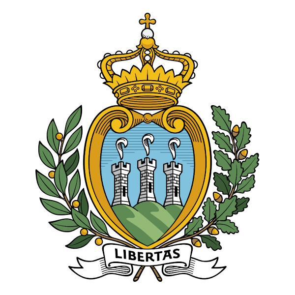 Logo Gambar Lambang Simbol Negara San Marino PNG JPG ukuran 600 px