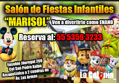 Salon de fiestas infantiles Tel: 55 5359 3233