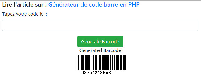 Générateur De Code Barre En Php Waytolearnx