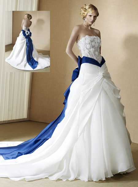  Wedding  Dress  With Color Wedding  Dress  With Color Accents  