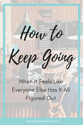 Does it sometimes seem like everyone else got the memo about what they should be doing with their life and what their dream job was supposed to be…except you? Here's how to keep going (plus a free workbook!).