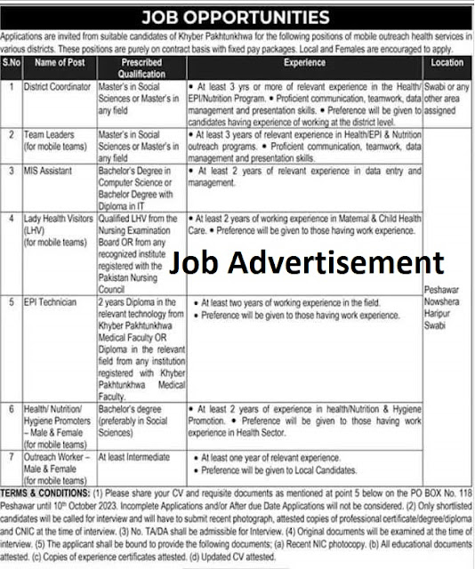 Public Sector Organization PO Box No, 118 Peshawar Jobs 2023 - News Jobs in Pakistan