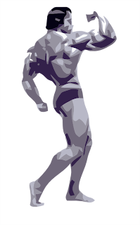 Arnold the muscle man's clip art image