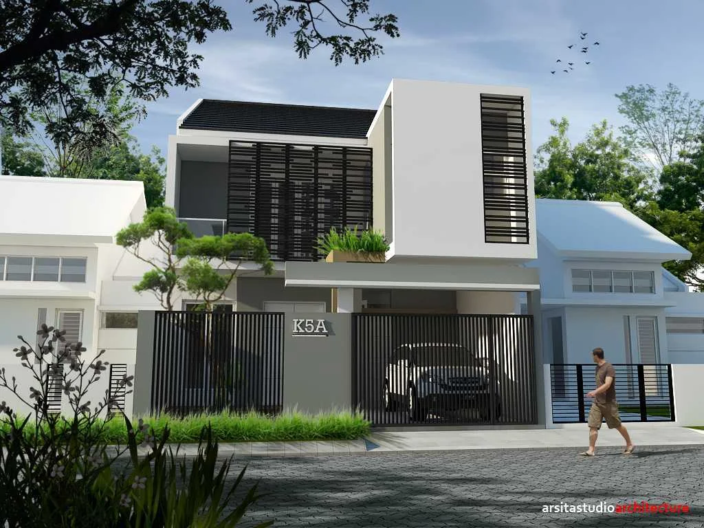 Model Desain Tampak Depan Rumah Minimalis 2 Lantai Yang