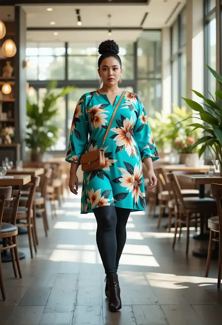 Tunic Top with Stretchy Leggings