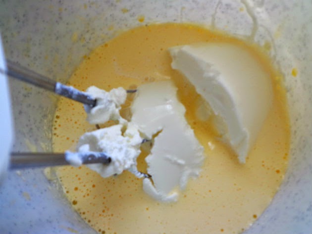 Add ricotta cheese and whipping cream