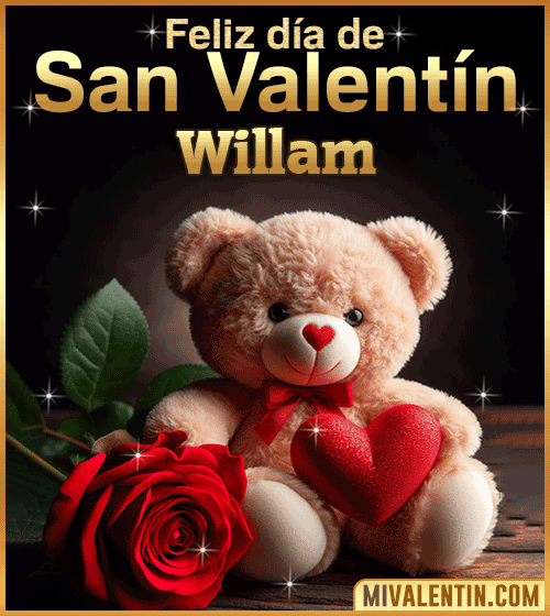 Peluche de Feliz día de San Valentin Willam