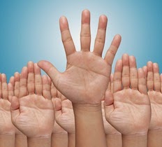 Many Hands raise high up