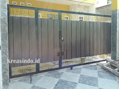 Model Pintu Besi Kombinasi GRC Terbaru untuk pilihan Anda