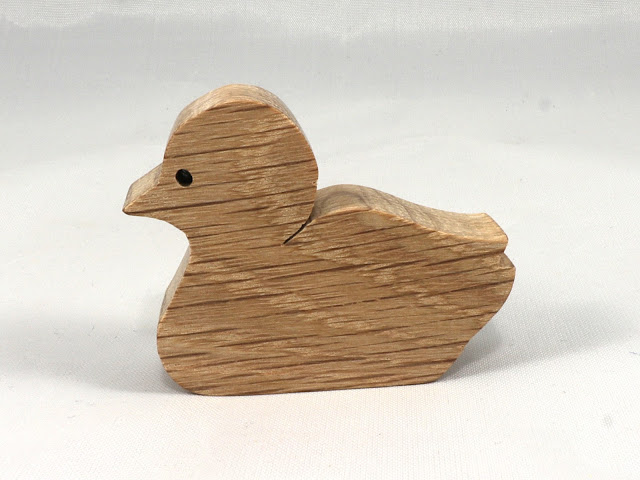 Wood Duck Cutout Handmade Unfinished, Unpainted, Freestanding, Stackable, Paintable, from the Itty-Bitty Animal Collection