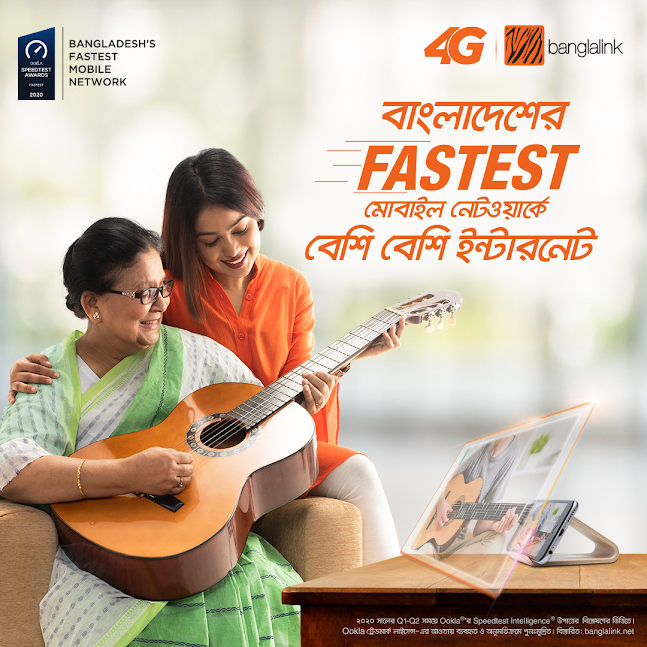 Banglalink 4G is the fastest internet speed in Bangladesh