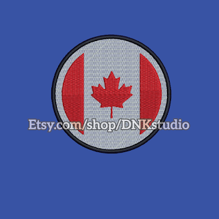 Canada Flag Embroidery Design
