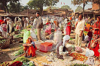 "A village Market" Paragraph or Short Composition