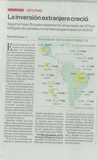 La inversión extranjera creció