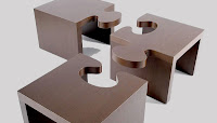 a puzzling table wood large by patou design