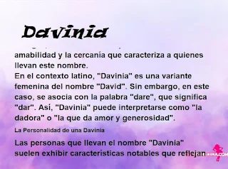 significado del nombre Davinia