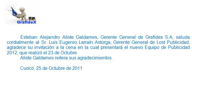 Esteban Aliste Galdames: Notas verbales