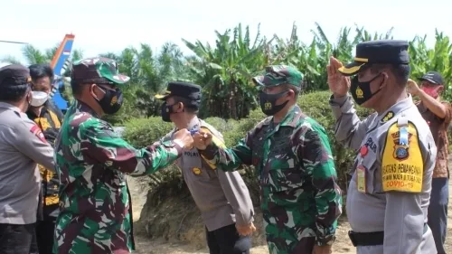 Pangdam I/BB Bersama Kapoldasu Tinjau Kesiapan PSU di Labuhanbatu dan Labuhanbatu Selatan.