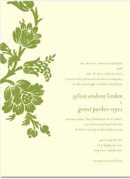 floral letterpress invitation