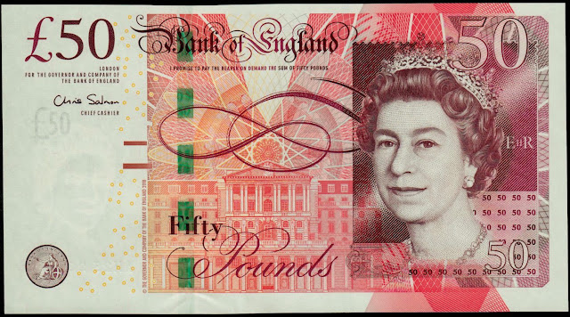 Bank of England Bank Notes‎‎ 50 Pound Sterling note 2011 Queen Elizabeth II