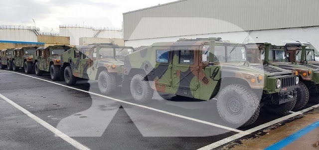 US military vehicles for Kosovo Army in Pristina