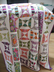 Tula Pink Double Hour Glass Quilt from Ye Olde Sweatshop