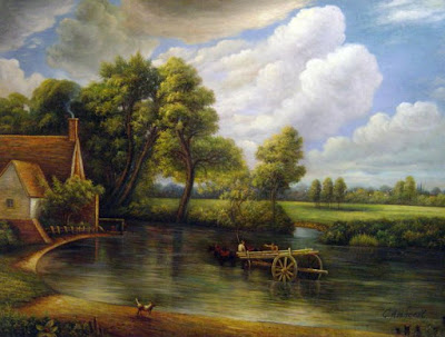 Romantisisme The Hay Wagon, oleh J.M.W. Turner