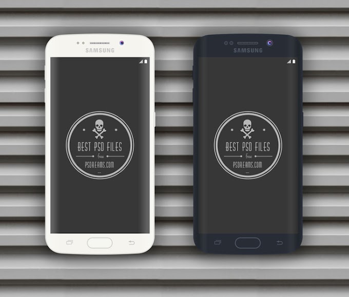 Noir et blanc Samsung Galaxy S6 Edge PSD
