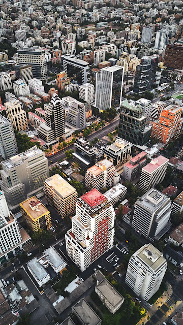 City, Architecture, Road, Roofs, Aerial View