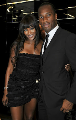 Didier Drogba with Wife