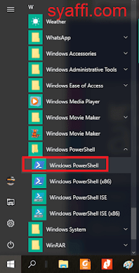 8. Cari dan buka Windows PowerShell - Windows 10 Product Key