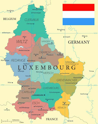 Mapa de Luxemburgo.