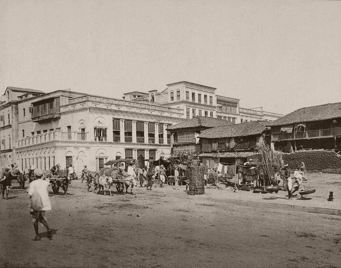 Mahatma Gandhi Road or M.G. Road (Harrison Road), Kolkata (Calcutta), West Bengal, India | Rare & Old Vintage Photos (1890)