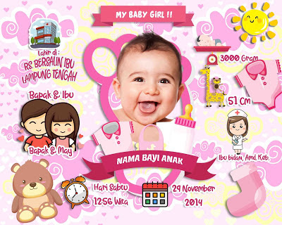 Download Desain Biodata Bayi Unik Dan Lucu Cdr Psd Vector Ai Wsm Project