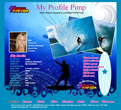 MyProfilePimp flash myspace layouts
