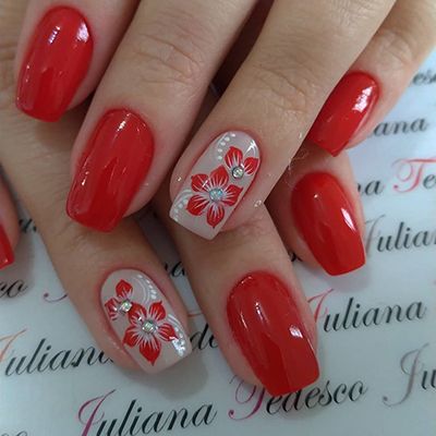 unhas decoradas com flores 9