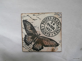 podkładka z motylem vintage