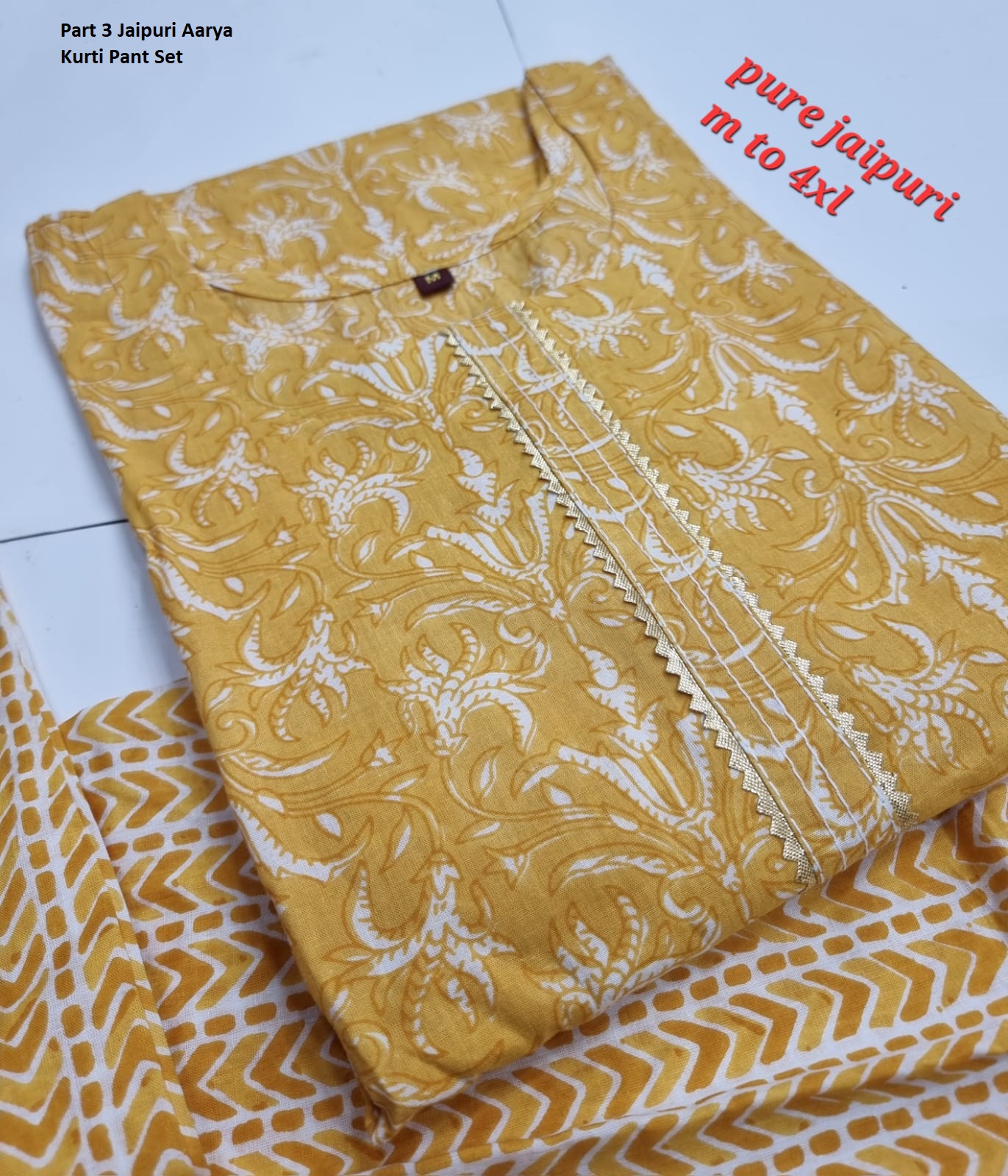 Aarya Part 3 Jaipuri Designer Kurtis Pant Set Catalog Lowest Price