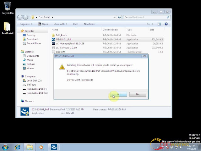 How to install Ford IDS 118.01 win7/8/10 32/64bit 3