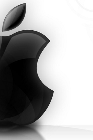 Black Apple Logo iPhone Wallpaper