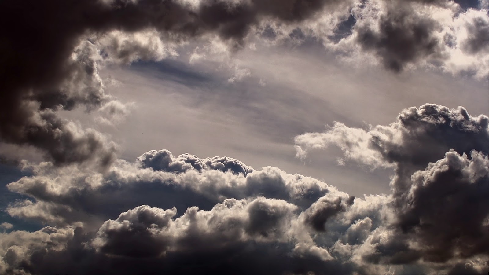 various types of clouds are present in this completely free to use stock video clip