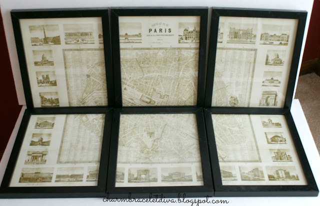 vintage Paris map