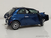 Miniatura carro batido Fiat 500 mini crashed car