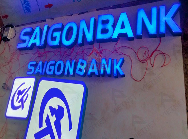 Gia công chữ nhôm không gờ SAIGONBANK