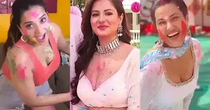 indian tv actress holi pics